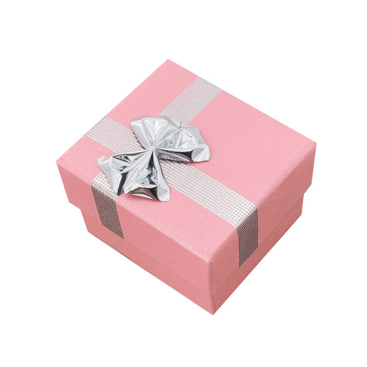 ring box - 24-Piece Pink Ribbon Paper Ring Gift Boxes B0922-P open view
