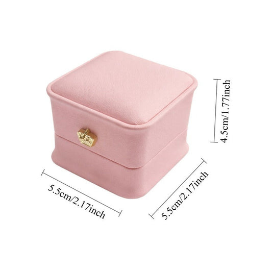 ring box - 24pcs Pink White Ring Box P016-R1-P open view