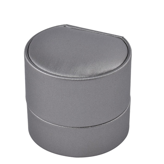 ring box - 12pcs Gray Grey PU Ring Boxes Box Display P04R-GR open view