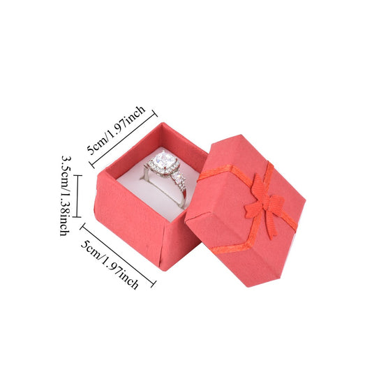 ring box - 24pcs Red Ring Boxes B10-22-R open view