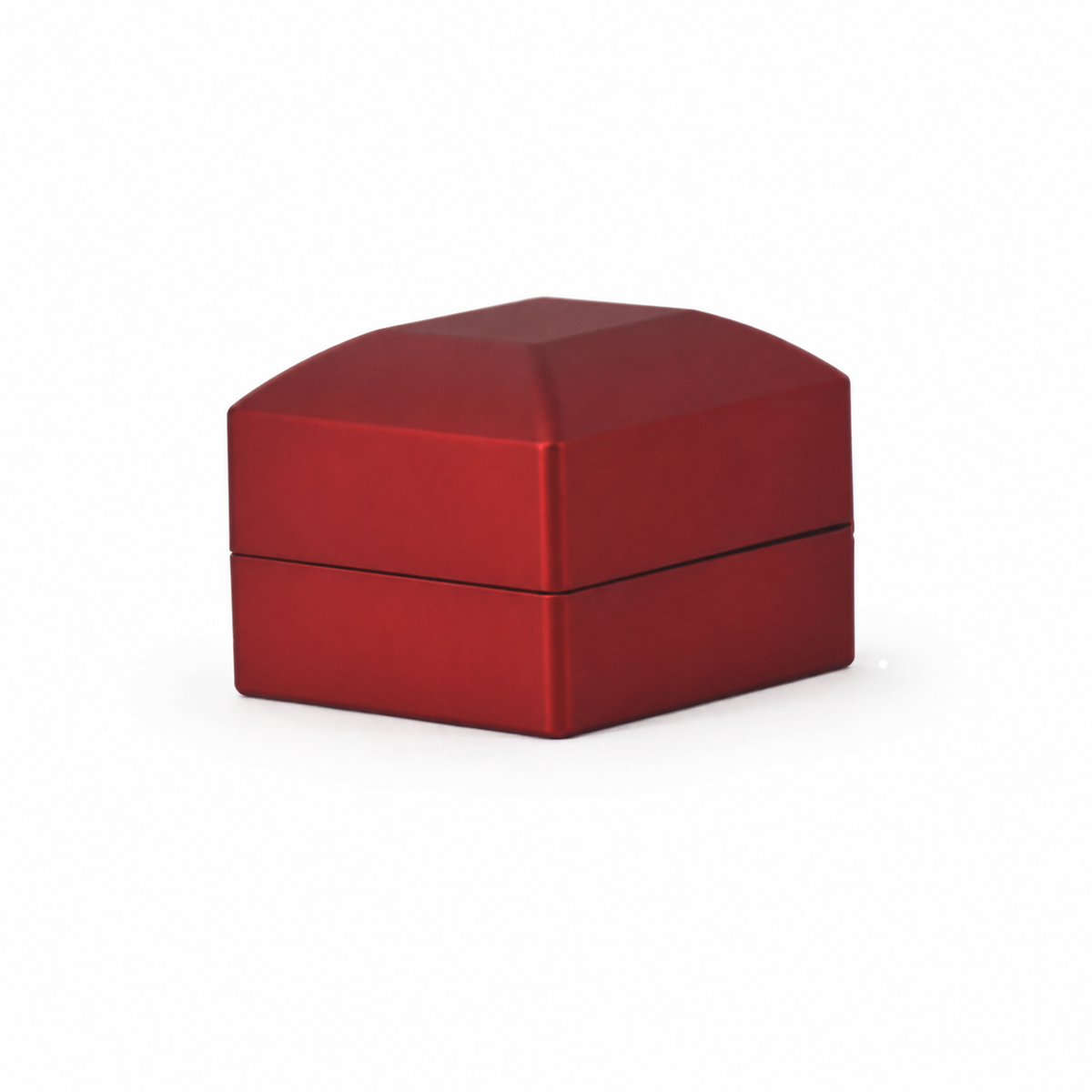 ring box - 12Pcs Red Black Plastic Velvet Ring Box LB56R2-R-12Pcs product view 06