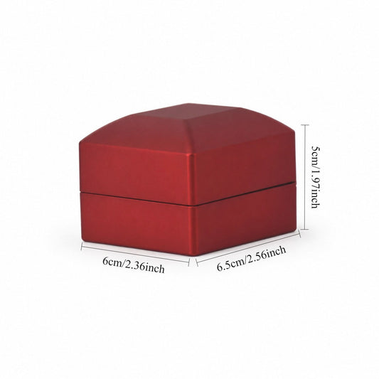 ring box - 12Pcs Red Black Velvet Ring Box LB56R1-R-12Pcs open view
