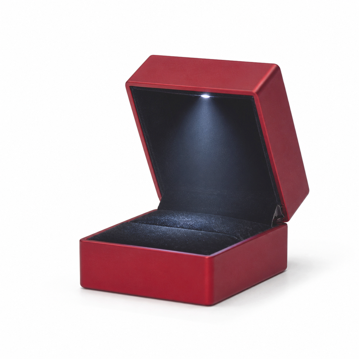 ring box - 12Pcs Red Black Velvet Ring Box LB56R1-R-12Pcs product view 05