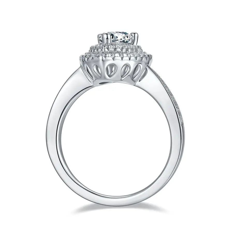 ring box and sterling silver jewelry - 925 Silver Ring Box SLM0049R-White-6 side view