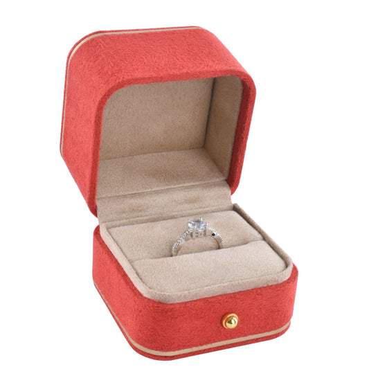 ring box - Suede Ring Box V15R-O BK front view