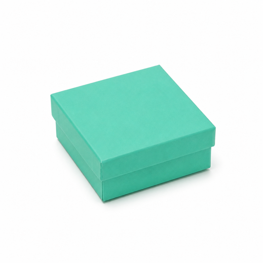 ring box - T Blue Matte Compact Ring Cotton-Filled Jewelry Box 100-Piece Pack BX2834T open view