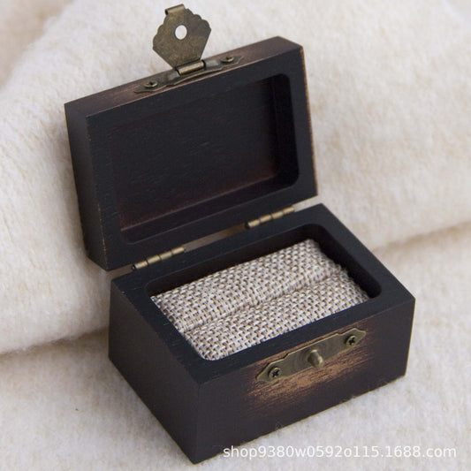 ring box - Wooden Ring Box C00037 open view