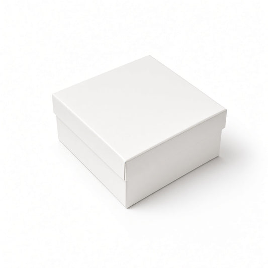 ring box - White Glossy Compact Ring Cotton-Filled Jewelry Box 100-Piece Pack BX2834WG open view