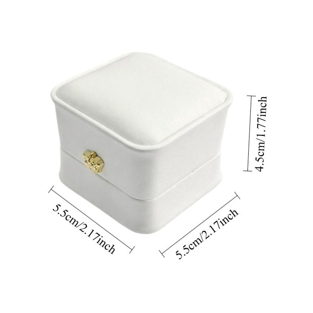 ring box - 24pcs White Ring Box P016-R1-W W open view