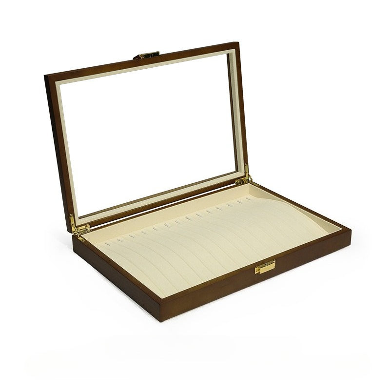 ring display and bracelet display and necklace display - Wooden Wood Tray Necklace Ring Bracelet C01075 product view 06