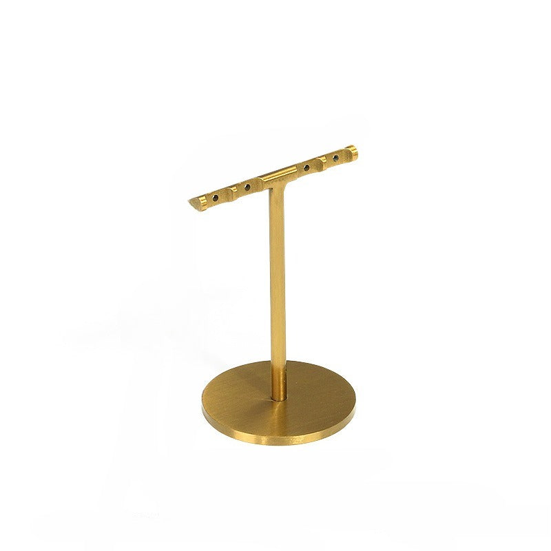 ring display and earring display - Beige Gold Velvet Metal Display Stand Ring Earring C02771 product view 15