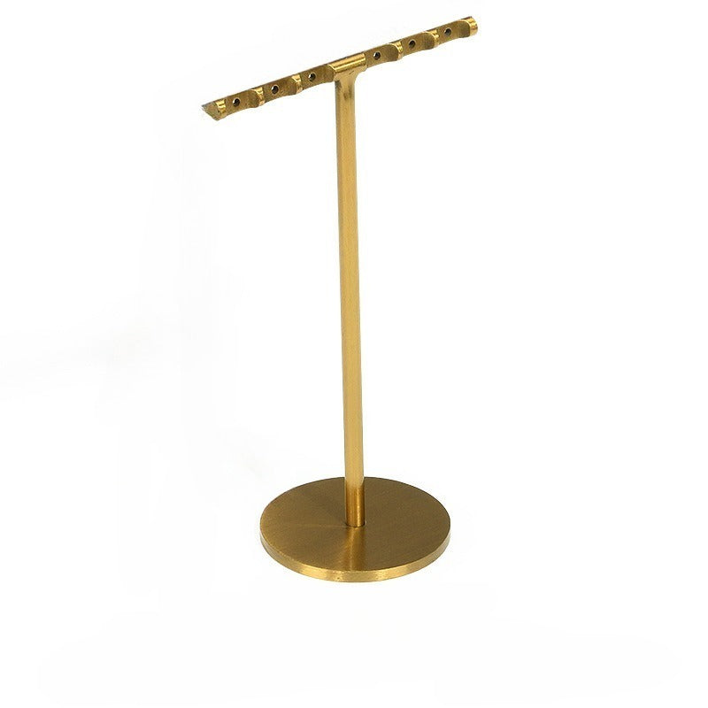 ring display and earring display - Beige Gold Velvet Metal Display Stand Ring Earring C02771 product view 16