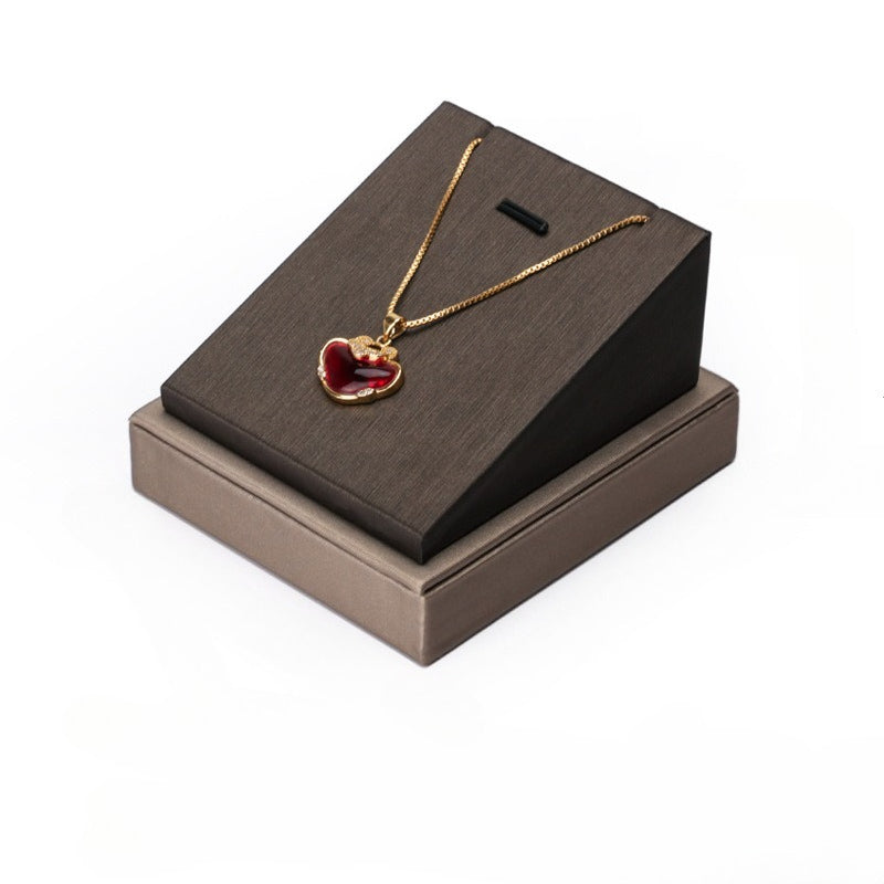 ring display and earring display - Black Beige PU Leather Display Stand Ring Earring C02800 product view 05