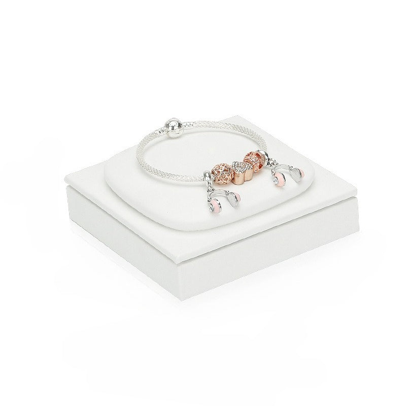 ring display and earring display - Pink White Velvet Display Stand Ring Earring C02693 product view 13