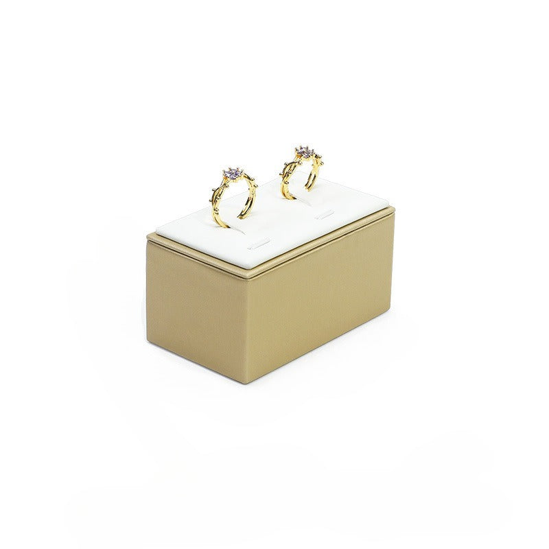 ring display - Leather Ring Display Stand Holder C02064 detail view