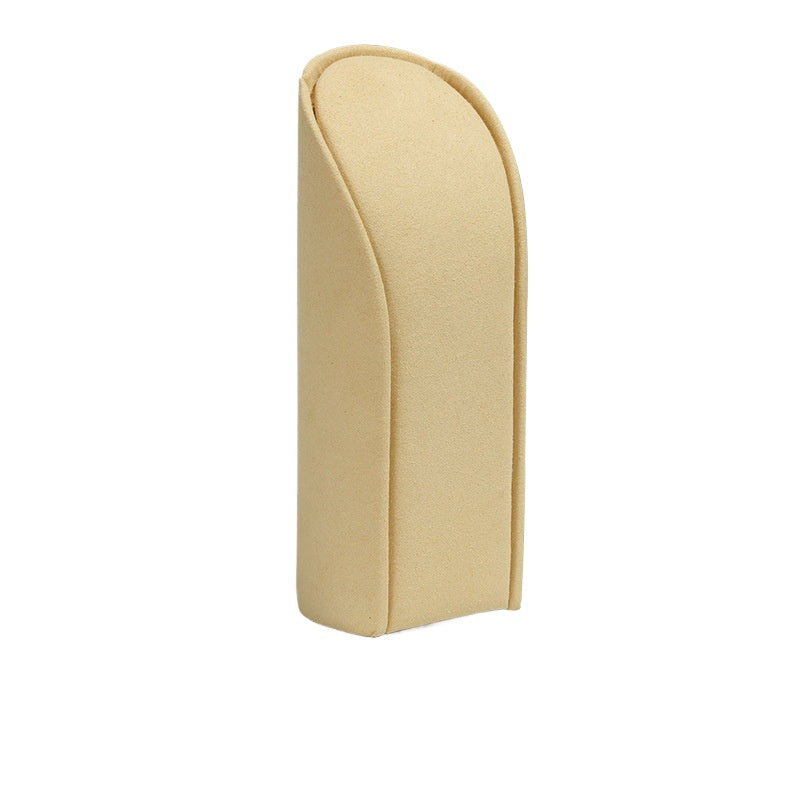 ring display and necklace display - Beige Gold Microfiber Display Stand Ring Necklace C00920 detail view