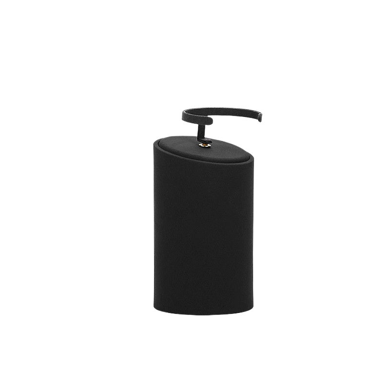 ring display and necklace display - Black Microfiber Display Stand Necklace Ring C02296 detail view
