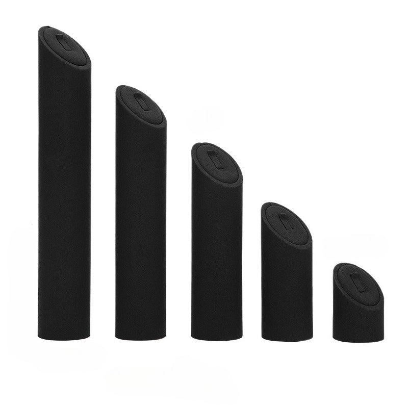 ring display and necklace display - Black Microfiber Display Stand Necklace Ring C02296 product view 06