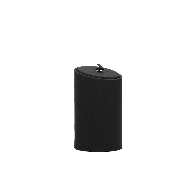 ring display and necklace display - Black Microfiber Display Stand Necklace Ring C02296 side view