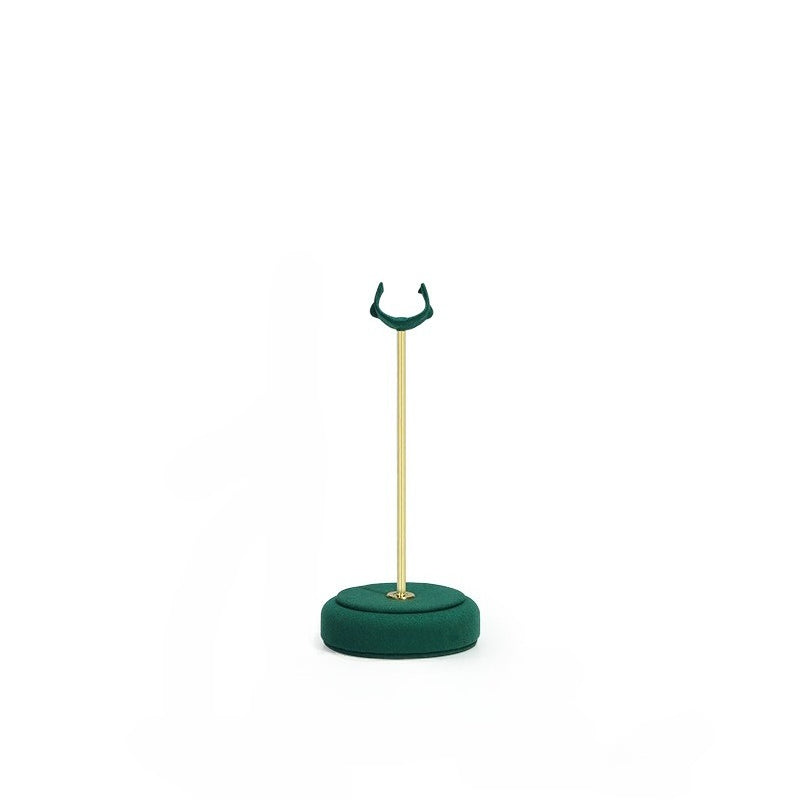 ring display - Gold Velvet Metal Ring Display Stand Holder C02836 side view