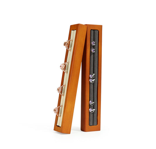 ring display - Wood Ring Display Stand C01019 front view