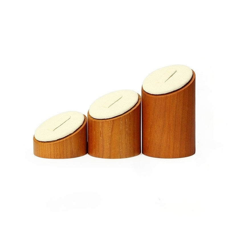ring display - Wooden Wood Ring Display Stand Holder C02456 open view