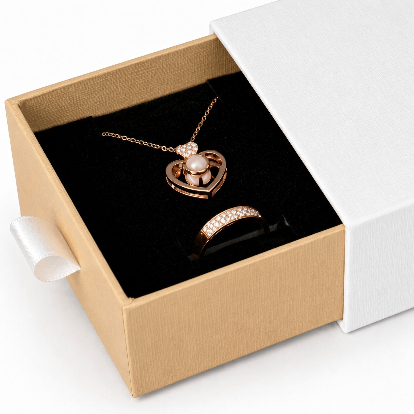 White & Gold Drawer Jewelry Boxes – 24 Pack