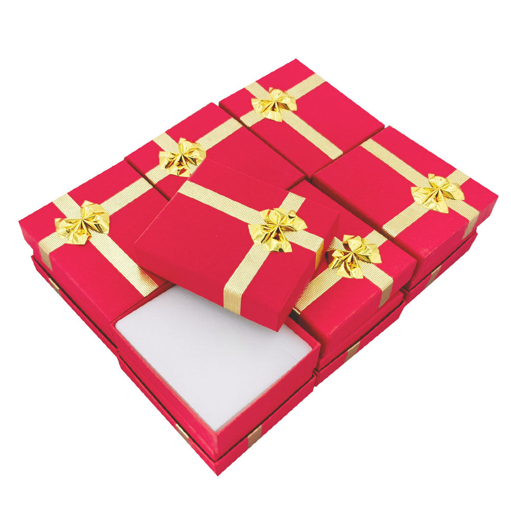 Red ribbon paper pendant jewelry gift box, pack arrangement
