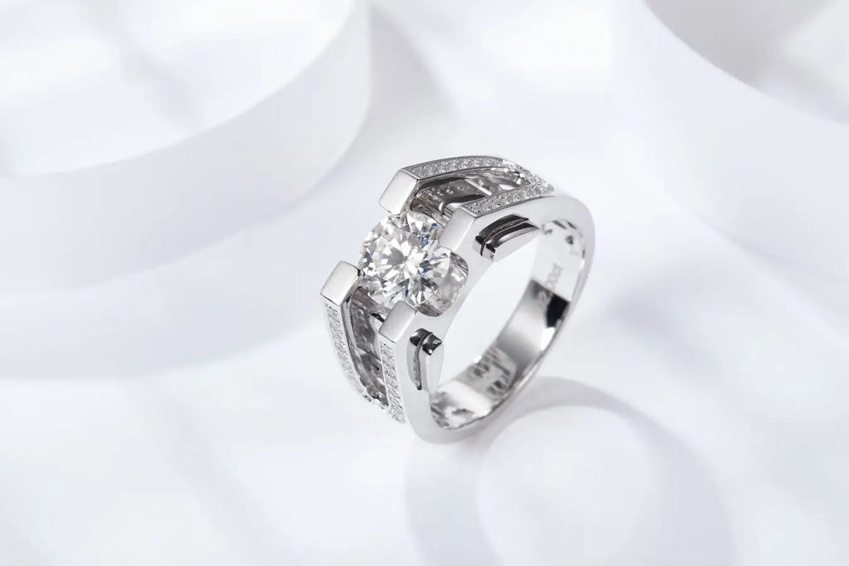 sterling silver jewelry - 925 Silver Ring SLM0058R-1CT-6 product view 05