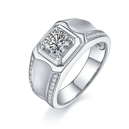sterling silver jewelry - Silver Ring SLM0066R-silver-6 front view