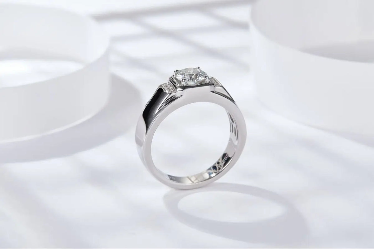 sterling silver jewelry - Silver Ring SLM0065R-silver-6 side view