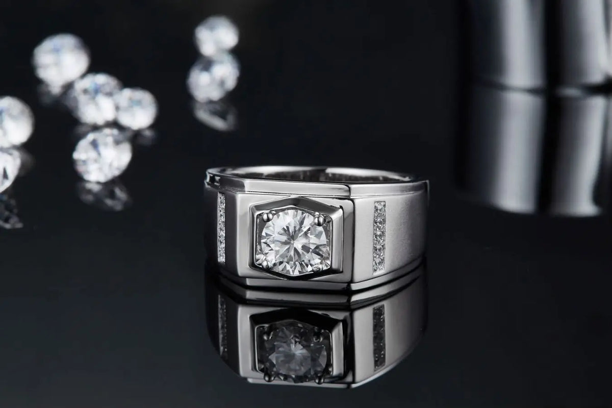 sterling silver jewelry - Silver Ring SLM0084R-White-6 product view 05