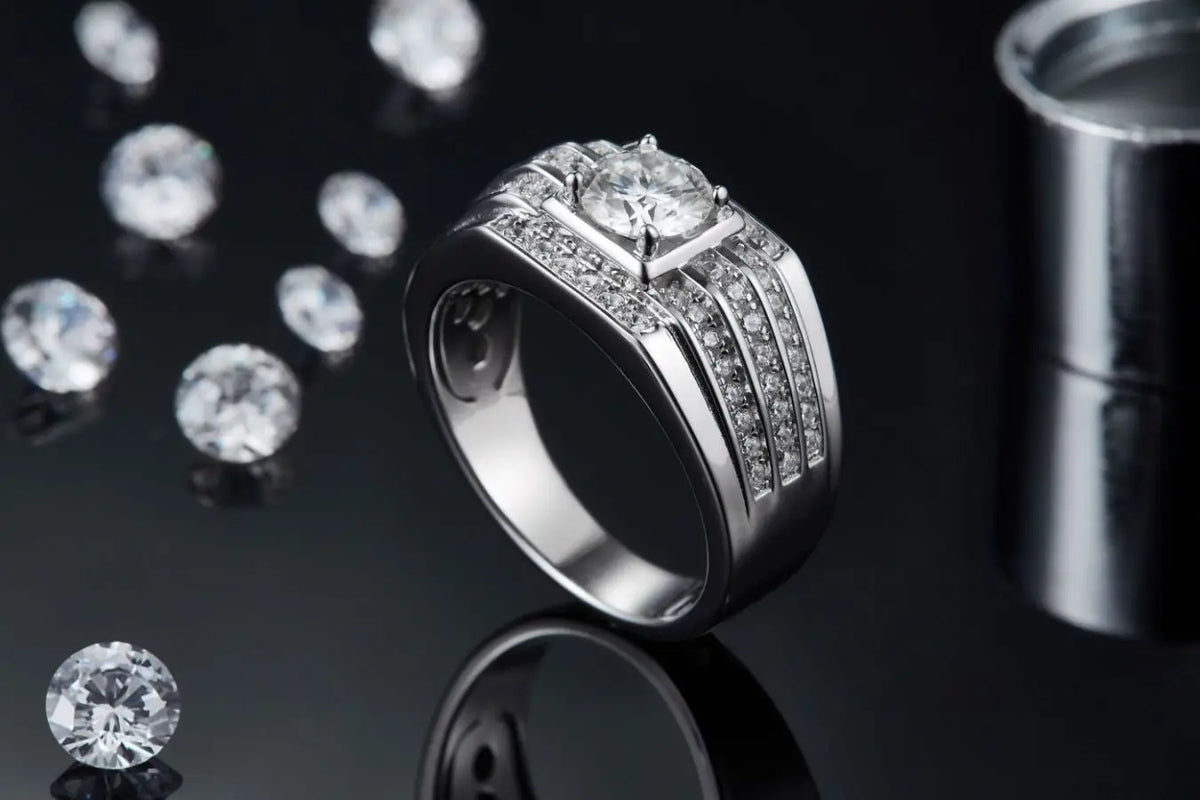 sterling silver jewelry - 925 Silver Ring SLM0083R-White-6 product view 06