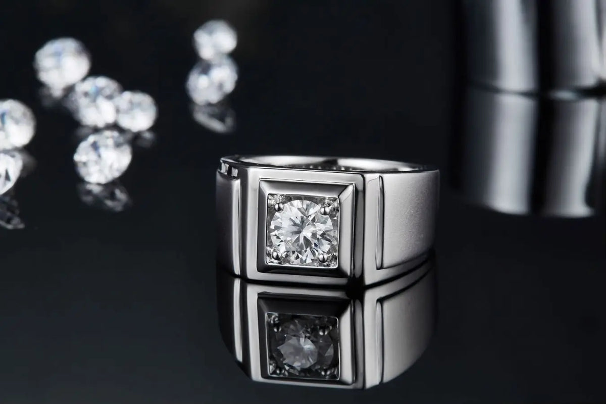 sterling silver jewelry - Silver Ring SLM0079R-White-6 product view 05