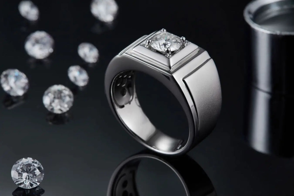 sterling silver jewelry - Silver Ring SLM0079R-White-6 product view 06