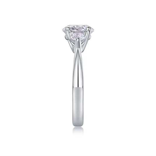 sterling silver jewelry - 925 Silver White Ring SLM0107R-White-6 open view