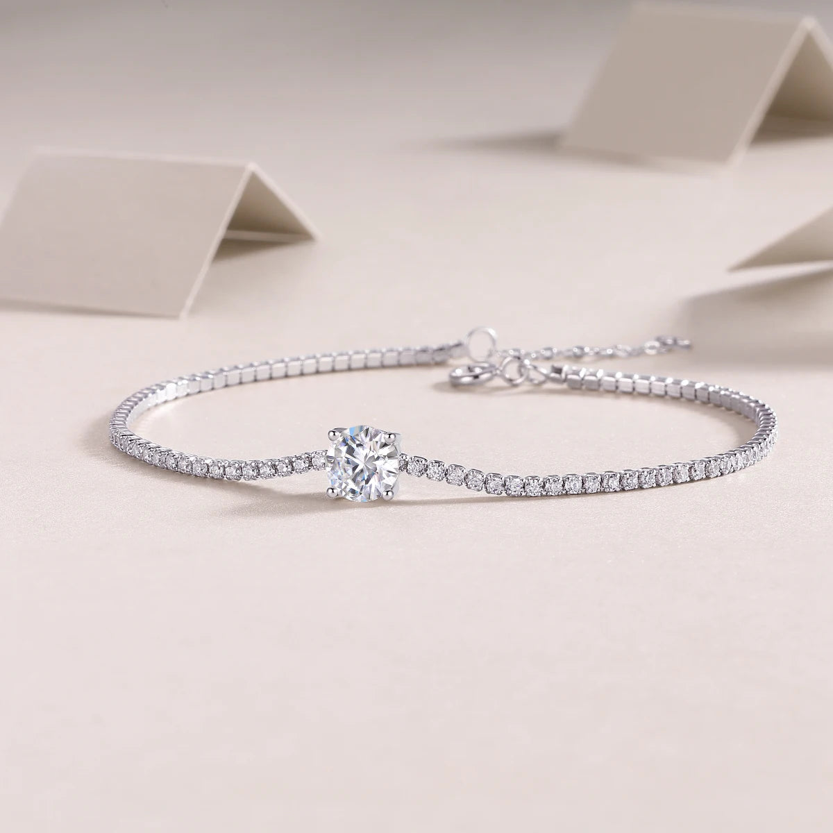 sterling silver jewelry - 925 Silver Gold Bracelet SLM0063B-silver-16.5cm side view