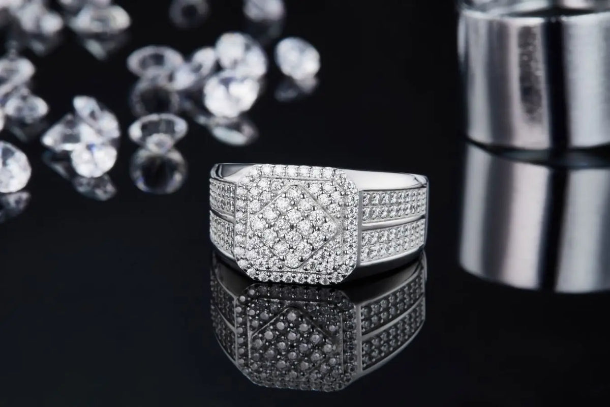 sterling silver jewelry - 925 Silver White Ring SLM0070R-silver-6 product view 05