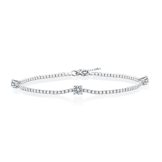 sterling silver jewelry - 925 Silver Bracelet Bracelets SLM0050B-silver-19cm front view