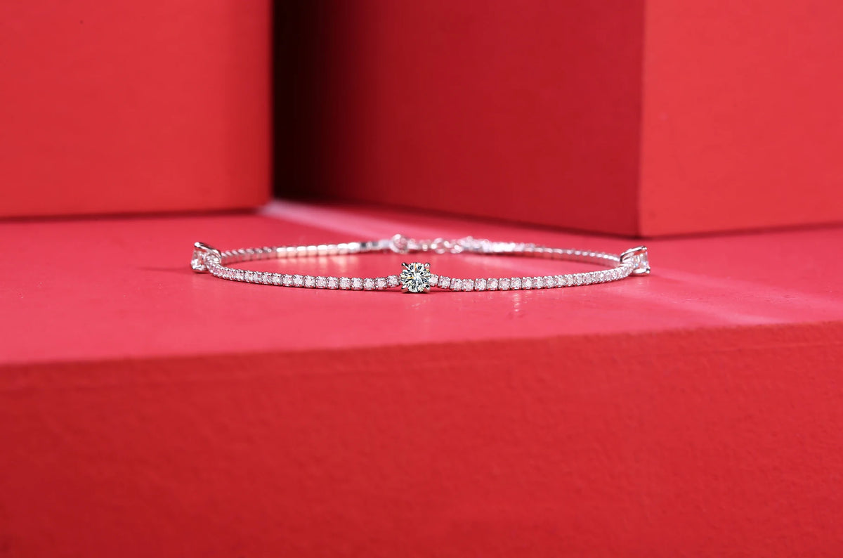 sterling silver jewelry - 925 Silver Bracelet Bracelets SLM0050B-silver-19cm side view