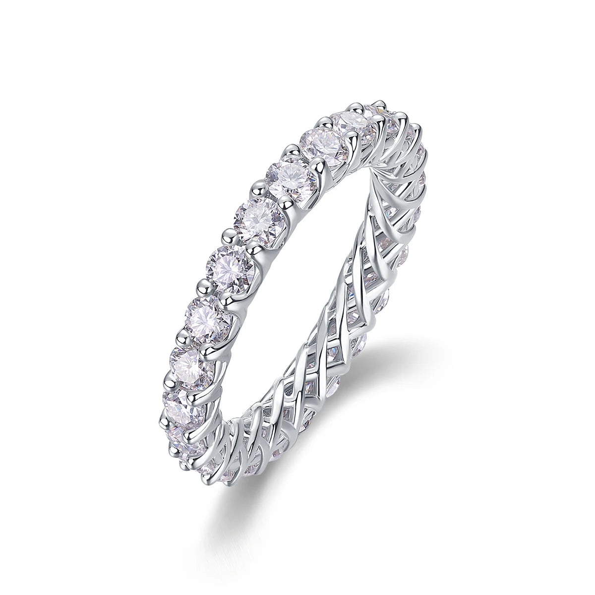 sterling silver jewelry - 925 Silver Ring SLM0128R-silver-6 front view