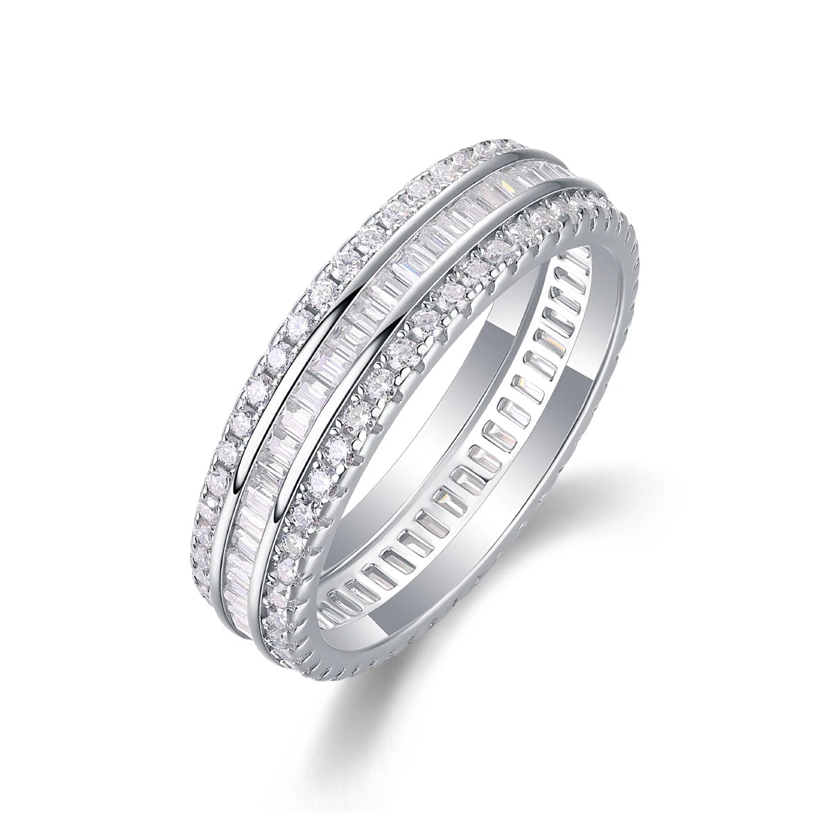 sterling silver jewelry - 925 Silver Ring SLM0139R-silver-6 front view