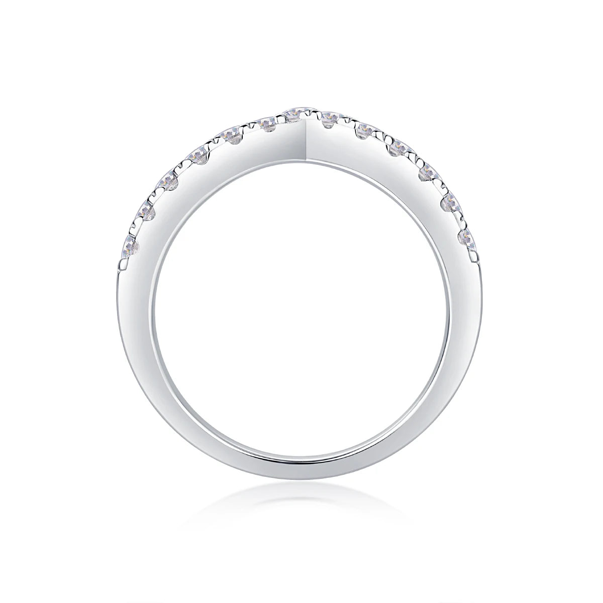 sterling silver jewelry - 925 Silver Ring SLM0138R-silver-6 side view