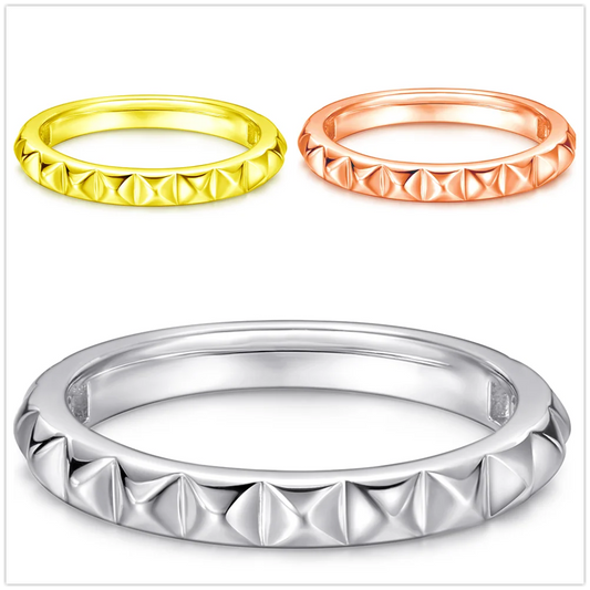 sterling silver jewelry - 925 Yellow Gold Rings SLZ0044R-silver ring-6 open view