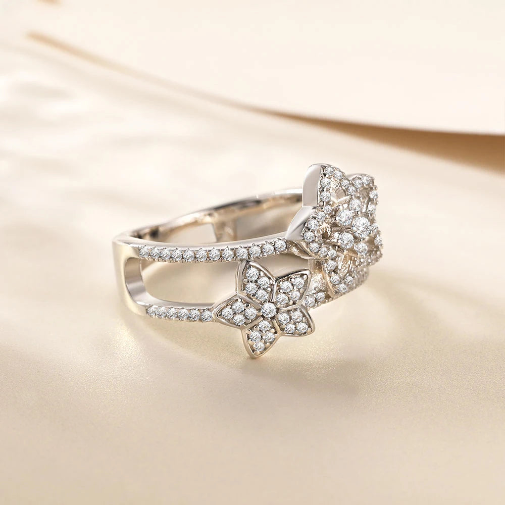 sterling silver jewelry - 925 Silver Rings SLZ0041R-weddding Rings-6 side view