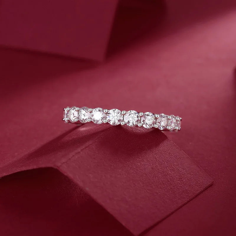 sterling silver jewelry - Silver Ring SLM0188R-White-6 detail view