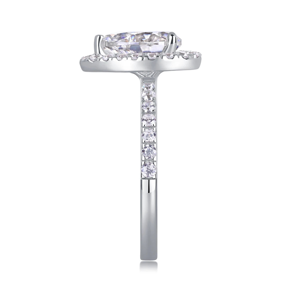 sterling silver jewelry - 10 Silver Ring SLM0175R-White-6 detail view