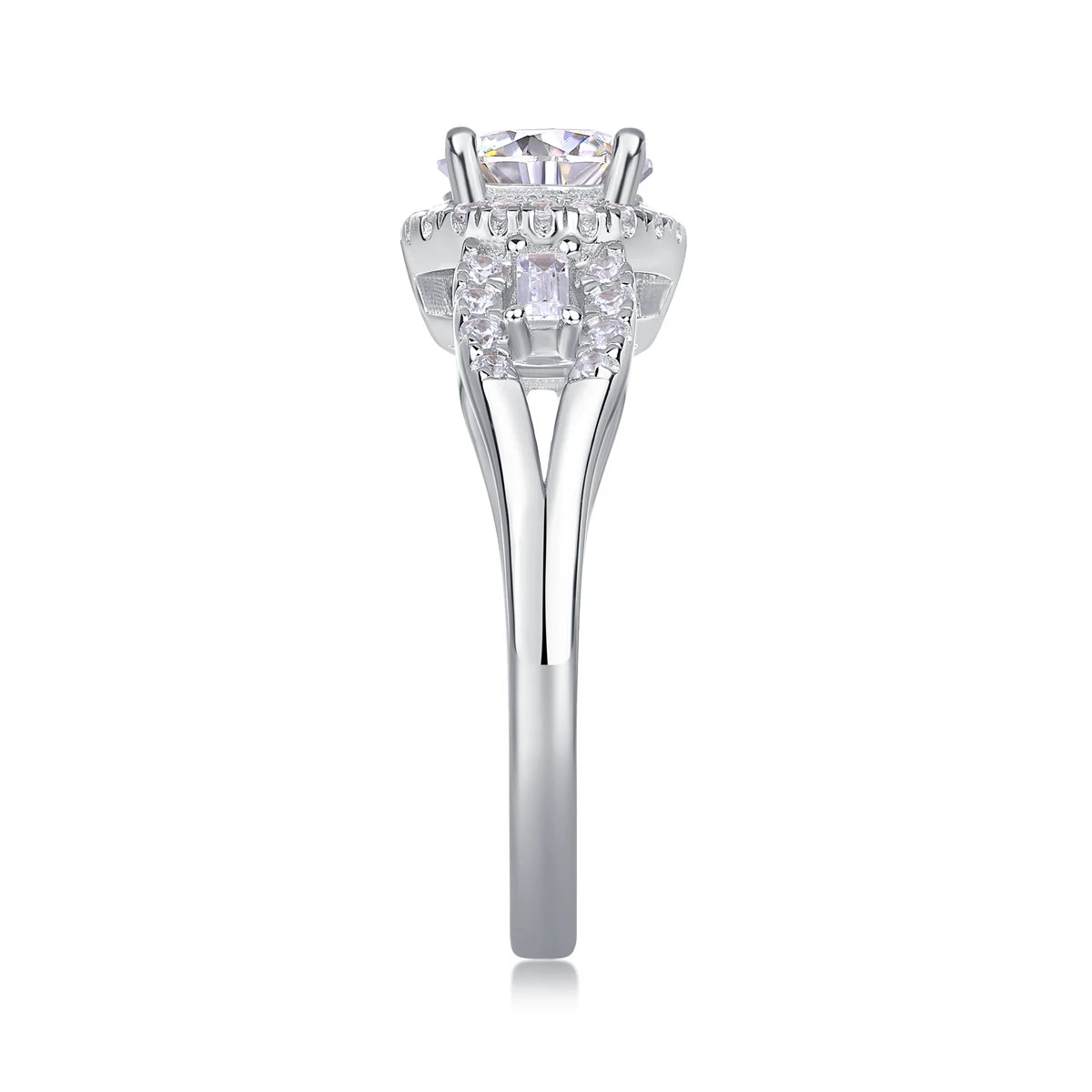 sterling silver jewelry - 11 Silver Ring SLM0174R-White-6 detail view