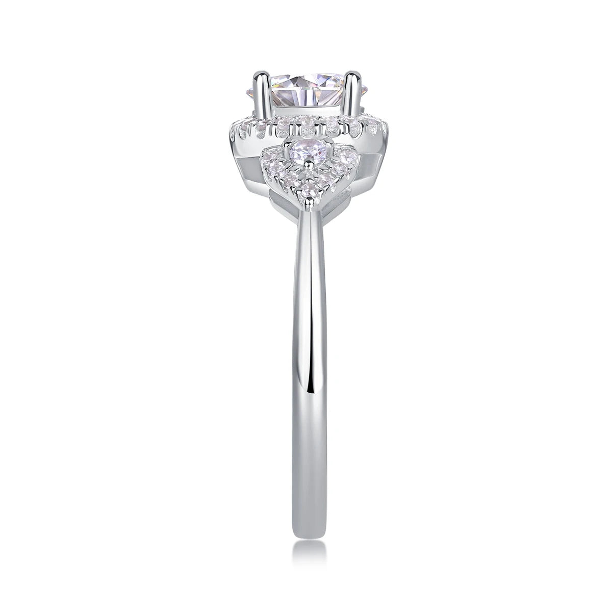 sterling silver jewelry - 14 Silver Ring SLM0170R-White-6 detail view