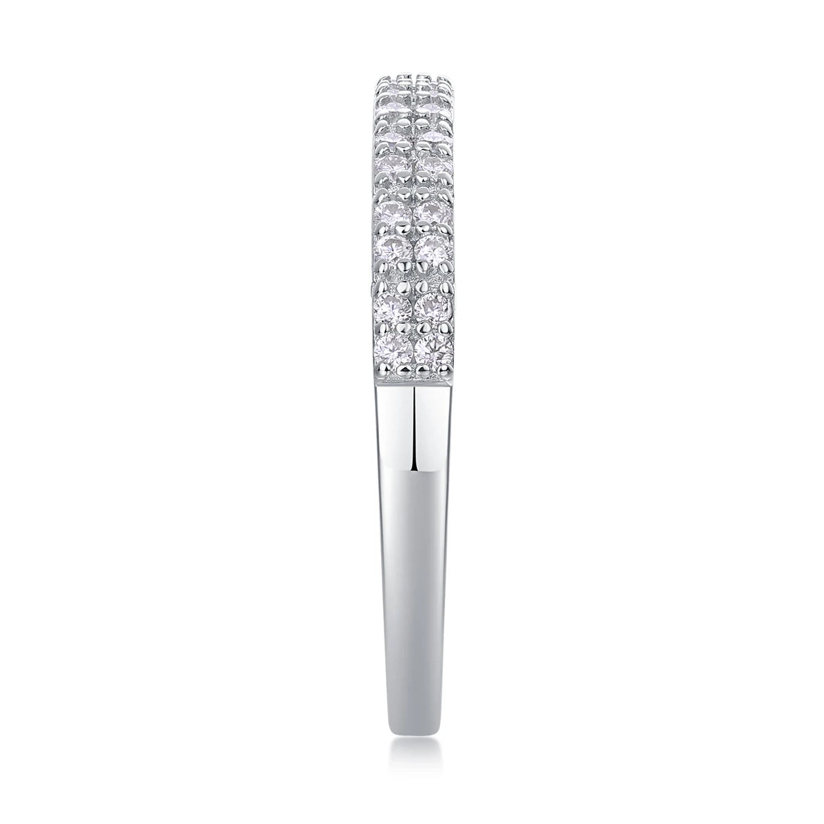 sterling silver jewelry - 24 Silver Ring SLM0160R-White-6 detail view